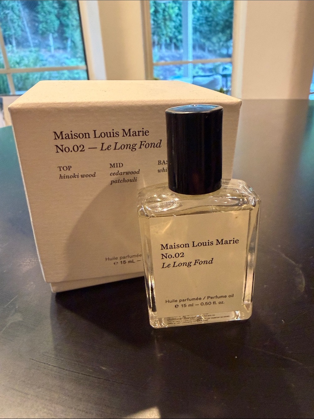 Maison Louis Marie No.02 Le Long Fond Perfume Oil — Clear Bottle with Black Cap